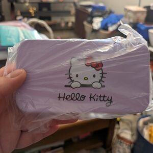 Hello Kitty Purple Makeup Tin With Beauty Brushs Inside